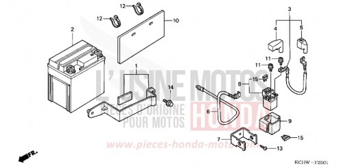 BATTERY (2) CG125M1 de 2001